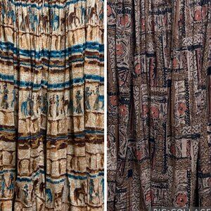 Papillon Maxi Skirts O/S Bohemian Peasant Prairie 100% Cotton Cottage Beachy